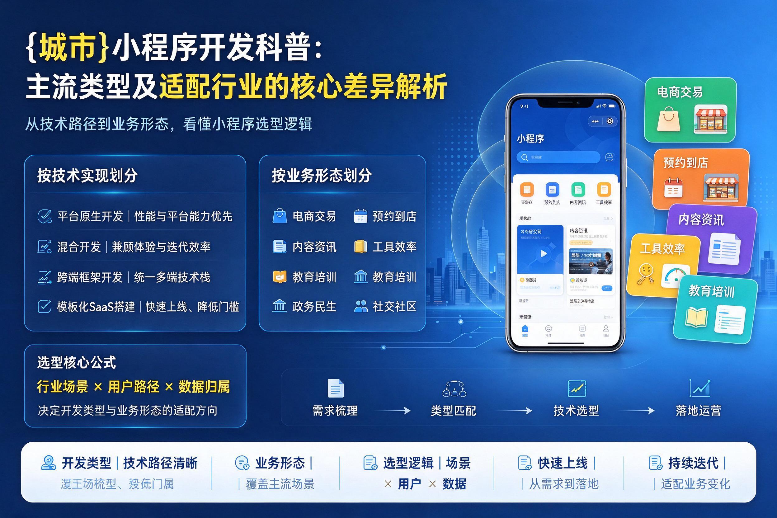 五家渠小程序开发科普：主流类型及适配行业的核心差异解析